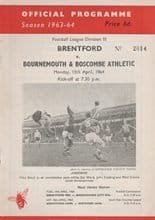 Brentford v Bournemouth & Boscombe Athletic 13-Apr-1964