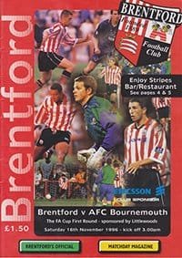 Brentford v AFC Bournemouth 16-Nov-1996