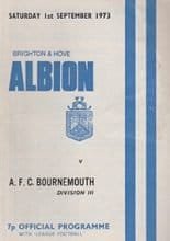 Brighton and Hove Albion v AFC Bournemouth 01-Sep-1973