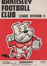 Barnsley v AFC Bournemouth 27-Nov-1971