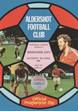 Aldershot v Bradford City 04-Apr-1981