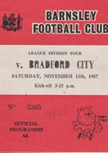 Barnsley v Bradford City 11-Nov-1967