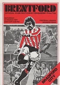 Brentford v Bradford City 12-Mar-1977