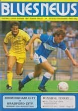 Birmingham City v Bradford City 25-Aug-1986