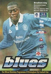Birmingham City v Bradford City 31-Jan-1999
