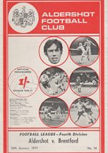 Aldershot v Brentford 16-Sep-1971
