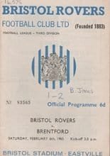 Bristol Rovers v Brentford 06-Feb-1965