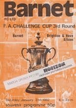 Barnet v Brighton & Hove Albion 02-Jan-1982