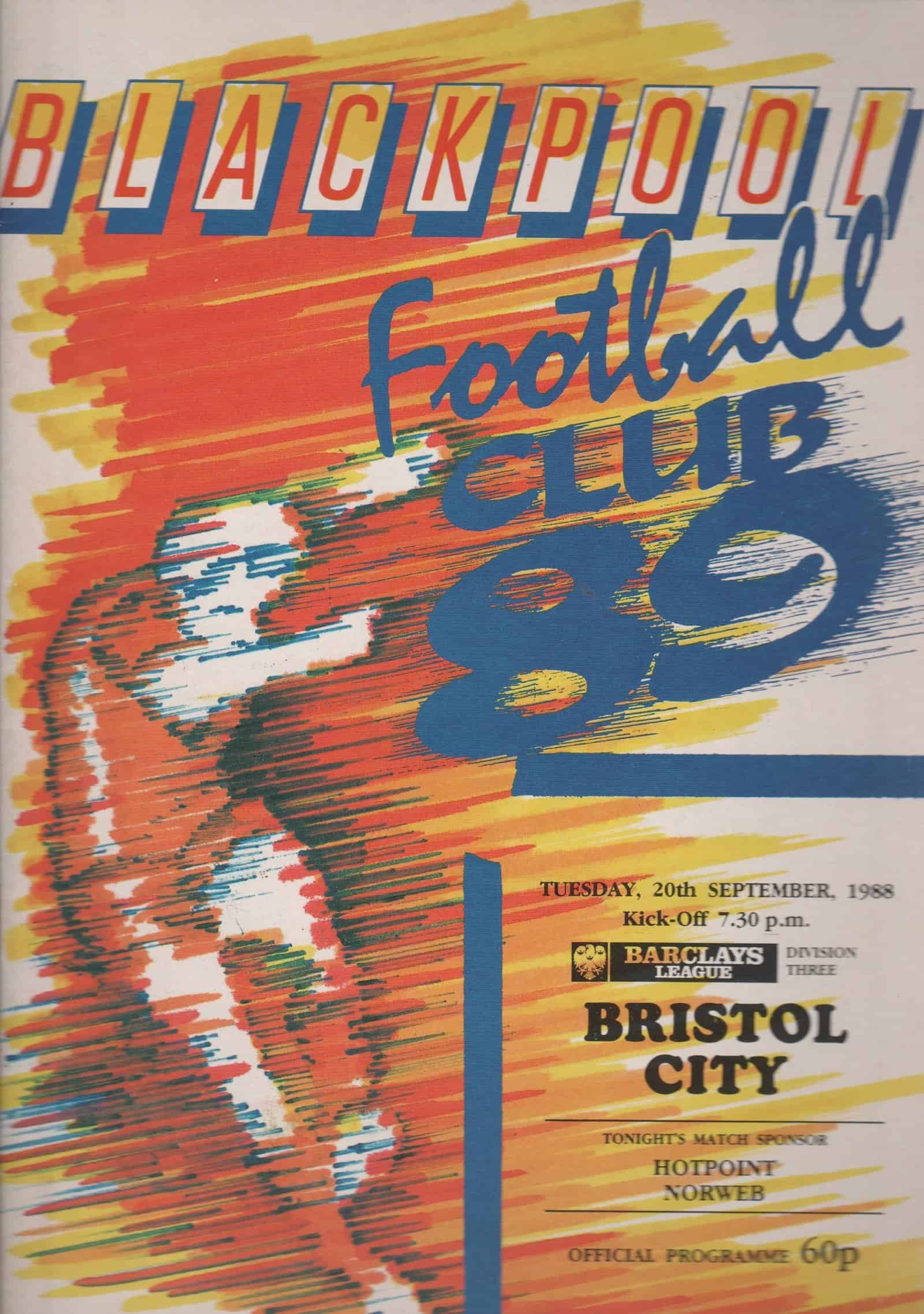 Blackpool v Bristol City 20-Sep-1988