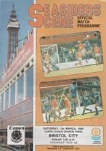 Blackpool v Bristol City 01-Mar-1986