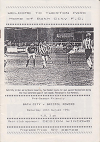 Bath City v Bristol Rovers 10-Aug-1991