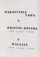 Barnstaple Town v Bristol Rovers 01-Aug-1990