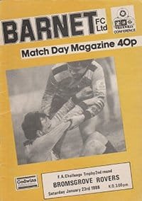 Barnet v Bromsgrove Rovers 23-Jan-1988