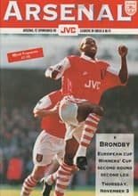 Arsenal v Brondby 03-Nov-1994