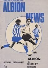 Brighton and Hove Albion v Burnley 18-Nov-1972