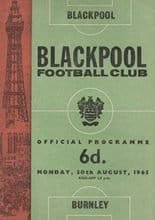 Blackpool v Burnley 30-Aug-1965