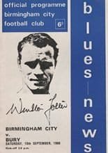 Birmingham City v Bury 10-Sep-1966