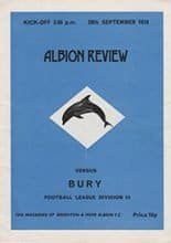 Brighton and Hove Albion v Bury 28-Sep-1974