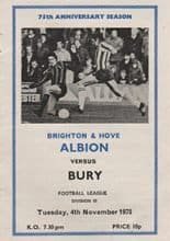 Brighton and Hove Albion v Bury 04-Nov-1975