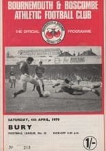 Bournemouth and Boscombe Athletic v Bury 04-Apr-1970
