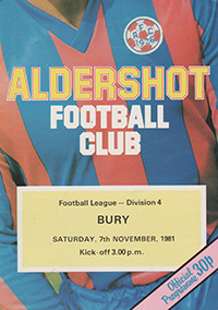 Aldershot v Bury 07-Nov-1981