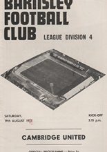 Barnsley v Cambridge United 19-Aug-1972