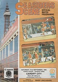 Blackpool v Cardiff City 21-Sep-1985