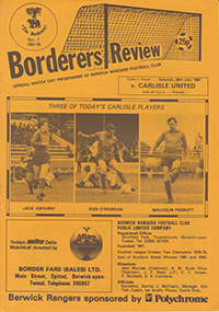 Berwick Rangers v Carlisle United 28-Jul-1984