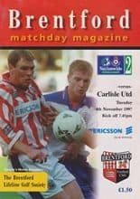 Brentford v Carlisle United 04-Nov-1997