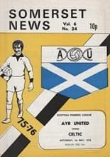 Ayr United v Glasgow Celtic 01-May-1976