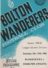 Bolton Wanderers v Charlton Athletic 12-Oct-1968