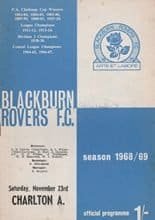 Blackburn Rovers v Charlton Athletic 23-Nov-1968