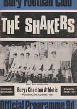 Bury v Charlton Athletic 27-Aug-1968