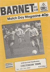 Barnet v Cheltenham Town 09-Jan-1988