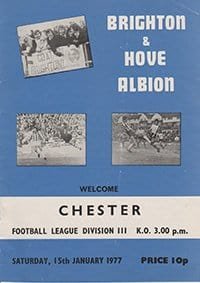 Brighton and Hove Albion v Chester 15-Jan-1977