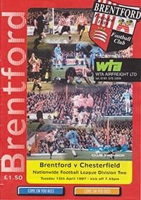 Brentford v Chesterfield 15-Apr-1997