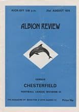 Brighton and Hove Albion v Chesterfield 31-Aug-1974