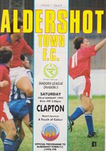 Aldershot Town v Clapton 22-Aug-1992