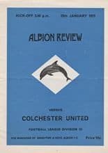 Brighton and Hove Albion v Colchester United 25-Jan-1975