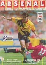 Arsenal v Coventry City 14-Aug-1993