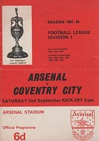 Arsenal v Coventry City 02-Sep-1967