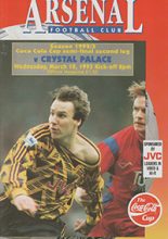 Arsenal v Crystal Palace 10-Mar-1993