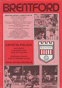 Brentford v Crystal Palace 13-Aug-1977