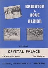 Brighton & Hove Albion v Crystal Palace 20-Nov-1976