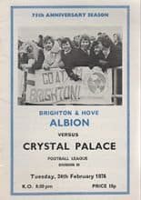 Brighton and Hove Albion v Crystal Palace 24-Feb-1976