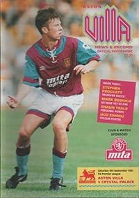 Aston Villa v Crystal Palace 05-Sep-1992