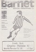 Barnet v Crystal Palace 07-Nov-1981