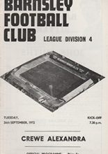 Barnsley v Crewe Alexandra 26-Sep-1972