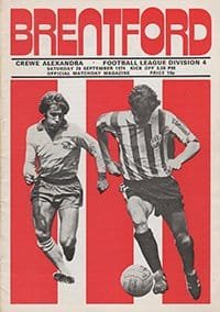 Brentford v Crewe Alexandra 28-Sep-1974