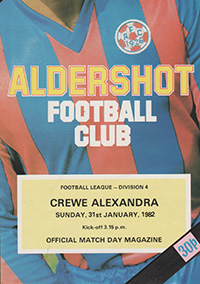 Aldershot v Crewe Alexandra 31-Jan-1982